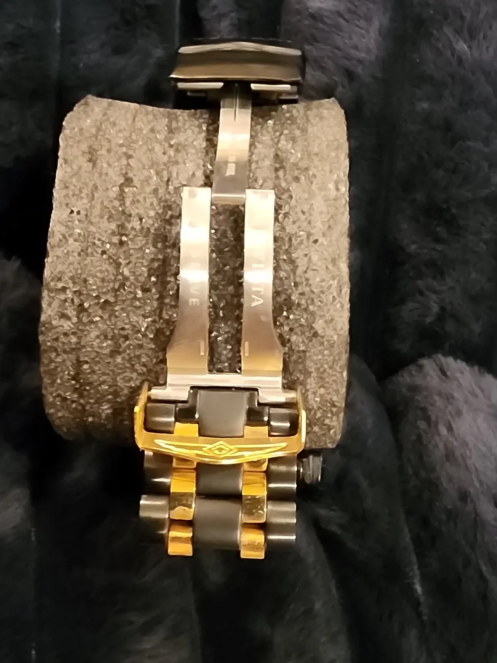 Invicta Men's Black and Gold Chronograph Watch